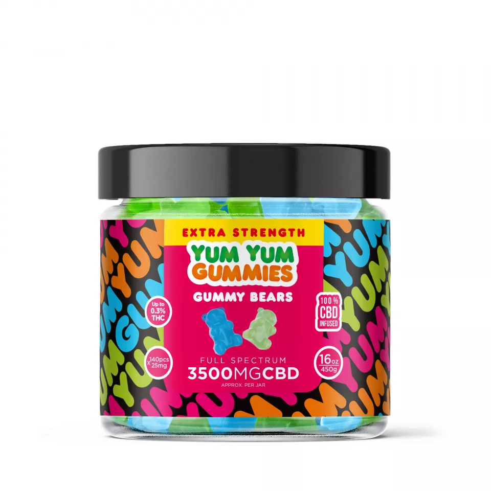 Yum Yum Gummies - CBD Full Spectrum Extra Strength Gummy Bears - 3500MG - Image 2